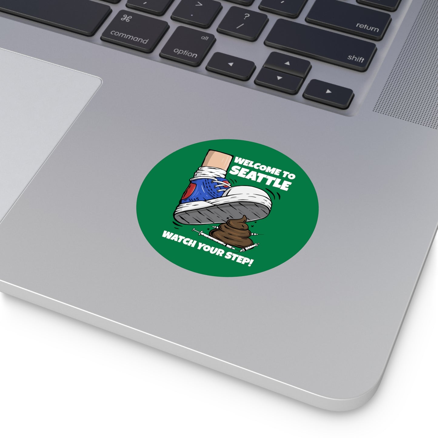 Welcome to Seattle | Green Round Vinyl Sticker