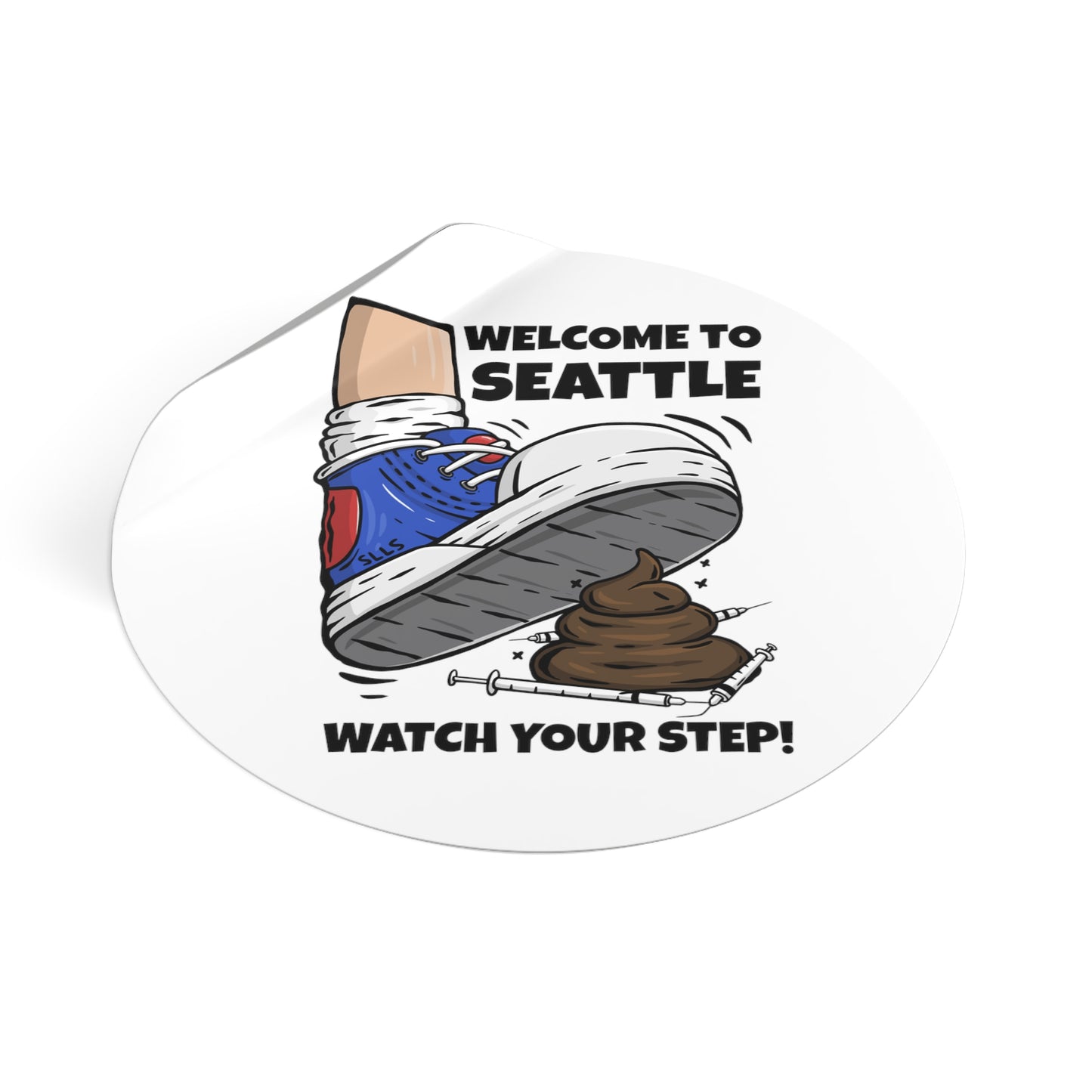 Welcome to Seattle | White Round Vinyl Sticker